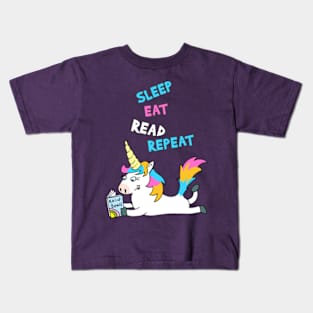 SLEEP EAT READ REPEAT Kids T-Shirt